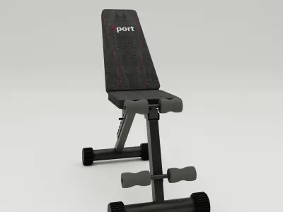 Gym bench 3D model purchase