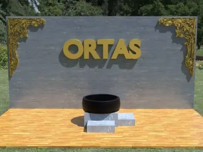 ORTAS TIRE NO 14 GAME READY Low-poly 3D model