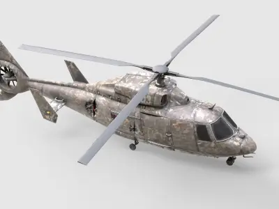 Military Helicopter Low-poly 3D model by Hiroshi-Tanaka