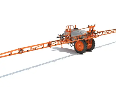 Trailed Farm Sprayer 3D model