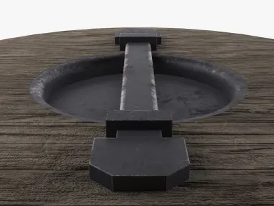Shield Low-poly 3D model 10