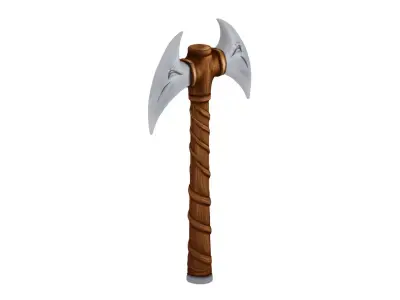 Stylized Medieval Axe Low-poly 3D model buy
