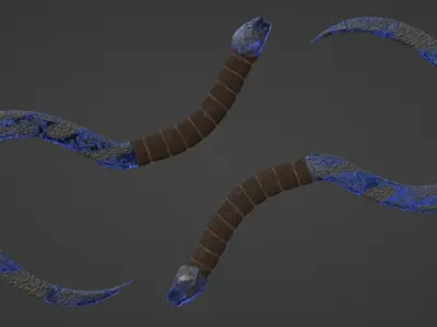 Cronus Sickle - Blue 3D model