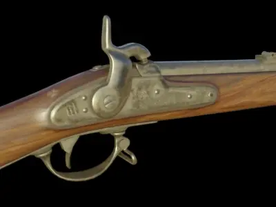 Springfield M1842 Low-poly 3D model
