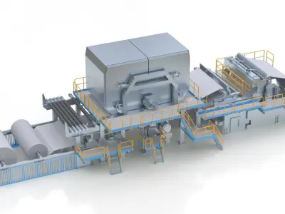 Paper Making Machine 3D model