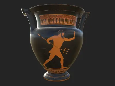 Ancient Greek Krater  Stylized Game-Ready Jug Low-poly 3D model