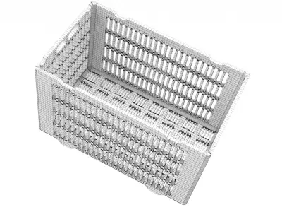 Plastic crate 46 3D model