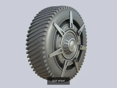 Scifi wheel collection 3D Model Pack