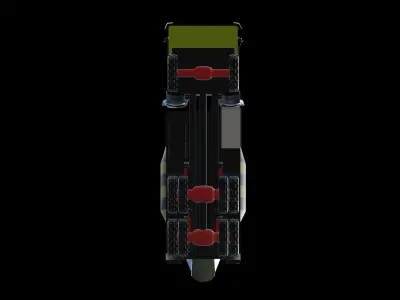 Bumble Bee Contrete Mixer Low-poly 3D model