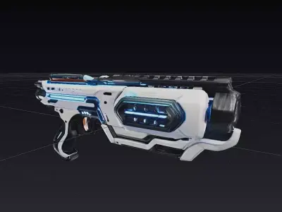 Sci-Fi Plasma Futuristic Game Ready Energy Weapon  Free 3D model