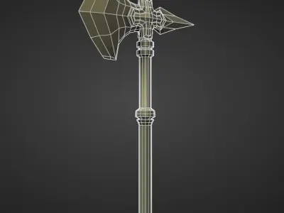 AXE12 high and low poly Low-poly 3D model