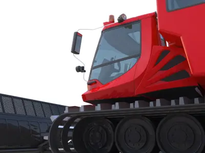Snowcat PistenBully 600 with passengers cab 3D model