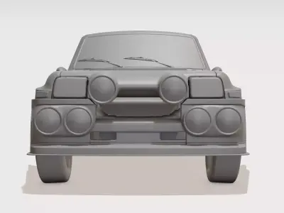 Turbo Fun Racer Cute Cartoon Race Car 3D PRINT 3D print model
