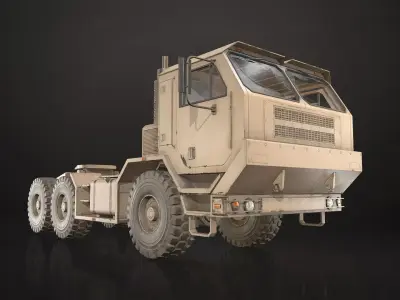 Military Truck V1 - Tractor Low-poly 3D model