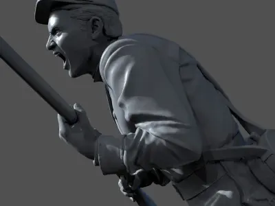 Historical War soldier 3D print model