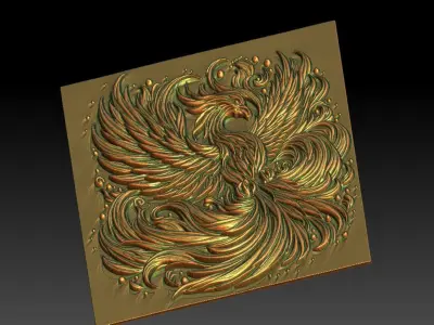 1 phoenix CNC Relief Model 3D print model