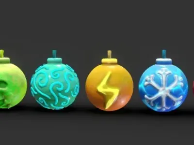 Pack Bomb  Low-poly 3D model