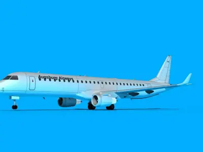 Embraer Emb-190 Augsburg Airways 3D model