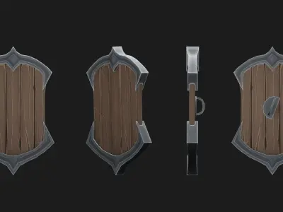 Stylized Weapon Set Low-poly 3D model