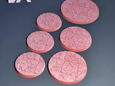 HD Base Set 29 - Large Damaged Tiles 3D print model