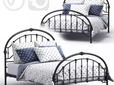Mccully Queen Standard Bed by Alcott Hill 3D model