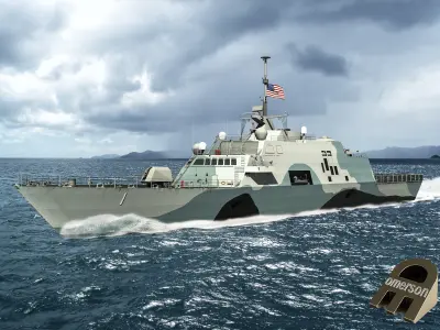 USS Freedom LCS Camouflage 3D model