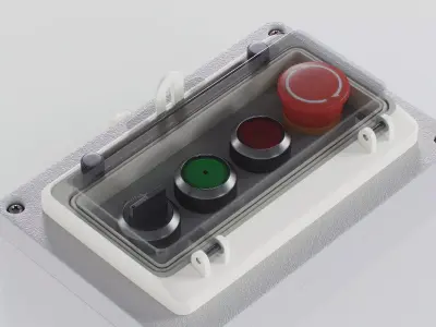 Industrial Control Panels Vol 01 5 Assets PBR 2K 3D model