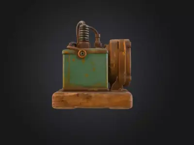 Steampunk Radiance Low-poly 3D model