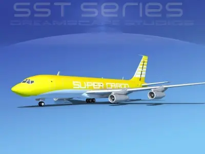 Boeing 707-320 SS Super Cargo 1 3D model