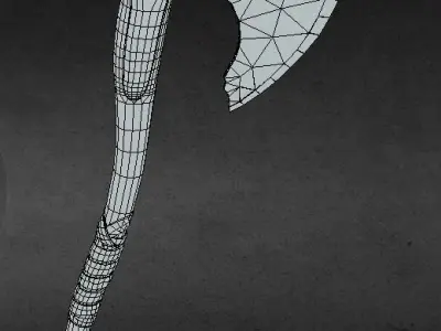 Medieval Axe  Low-poly 3D model