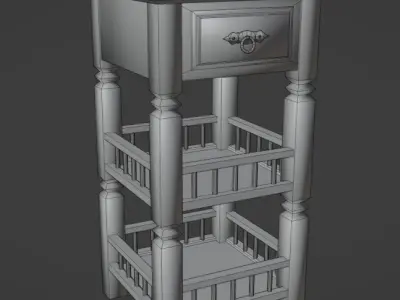 Console Table Low-poly 3D model