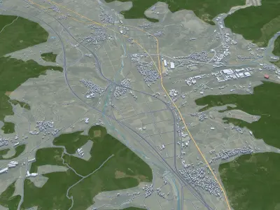 Mungyeong South Korea Free low-poly 3D model