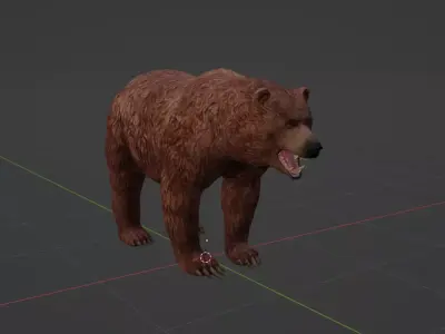 GRIZZLY BEAR REALISTIC BEAR 3D MODEL 3D model
