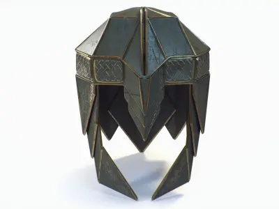 Fantasy Medieval Sharp Plated Armor set 3D model