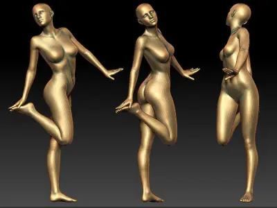 part 3 anatomy woman- 10 character 3D print model