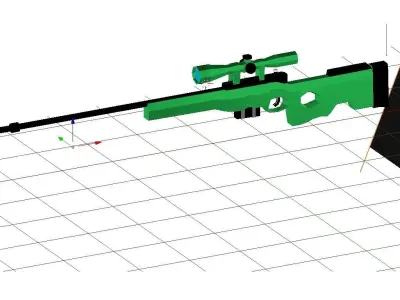 AWP001 sniper rifle Free low-poly 3D model