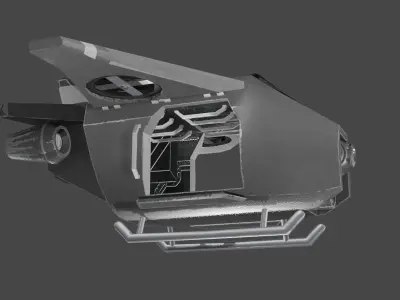 Transport Drone Vehicle RTS Low Poly Model Low-poly 3D model