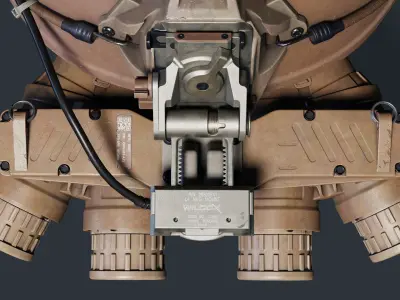 Airframe and GPNVG-18 night vision device Low-poly 3D model