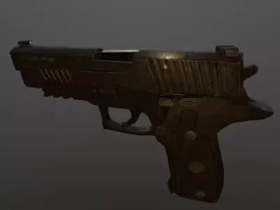 Worn out P226 Legion Low-poly 3D model