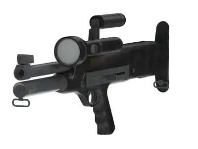 High Standard Model 10 Low Poly PBR Realistic Low-poly 3D model