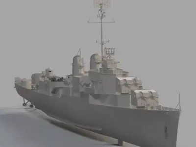 Allen M Sumner Destroyer - 1-72 Scale - 3D Printable - RC Model 3D print model