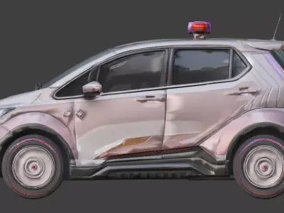 Aesthetic Medical Response Car 3D Model Low-poly 3D model