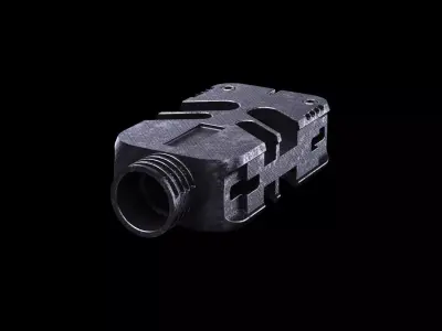 Muzzle brake mechanical part  3D model