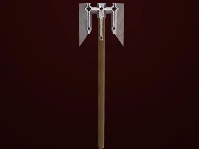 Battle Hammer 08 All PBR Unity UE V-Ray Textures Included Low-poly 3D model