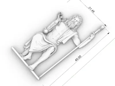 Zeus holding Nike CNC MODEL  3D print model