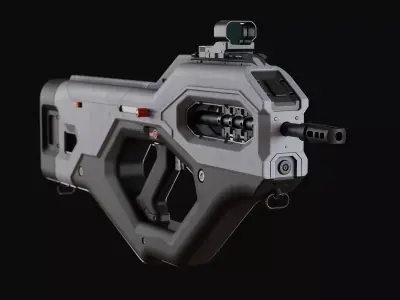 Orion - Sci-Fi Submachine Gun Low-poly 3D model