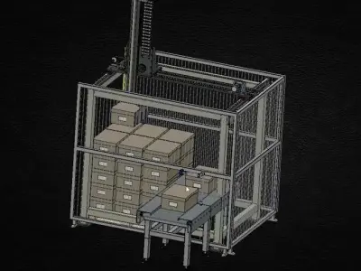Truss Carton Palletizer  Efficient Carton Stacking Machine 3D model