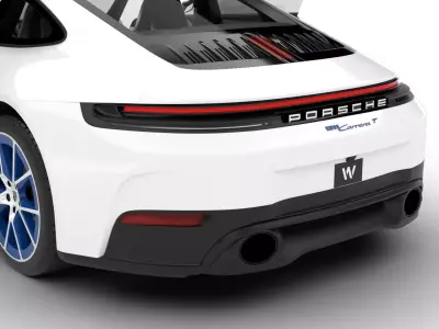 Porsche 911 Carrera T Manual 2025 HQ 3d model 3D model