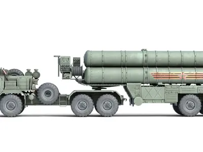 S-400 Triumf Air Defense System Low-poly 3D model