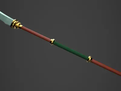 Glaive Low-poly 3D model